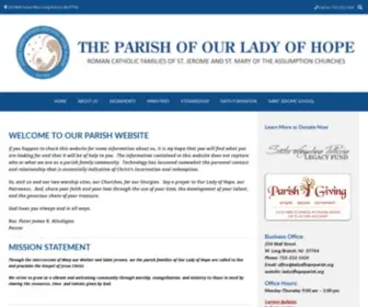 Ladyofhopeparish.org(The Combined Communities of St) Screenshot