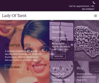 Ladyoftarot.com(Maanya Kohli) Screenshot