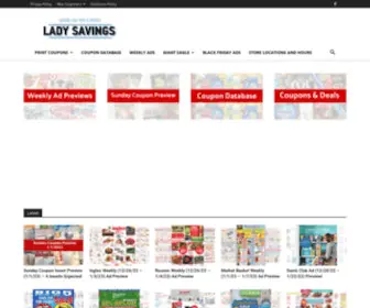 Ladysavings.com(Weekly Ad Previews) Screenshot