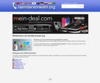 Laendervorwahl.org(Telefon-Vorwahlen und Auslandsvorwahlen) Screenshot