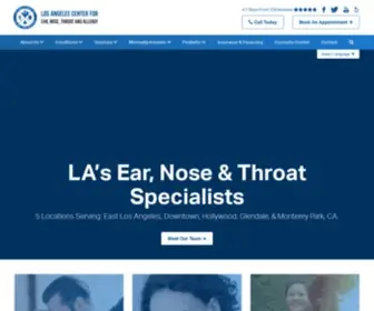 Laent.com(Los Angeles Center for Ear) Screenshot