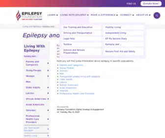 Laepilepsia.org(Epilepsy and) Screenshot