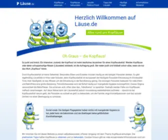 Laeuse.de(Tipps und Hilfe um Kopflausbefall zu erkennen und schonend zu behandeln) Screenshot