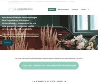 Lafabriquedesadieux.com(Services de Funeral Planner) Screenshot