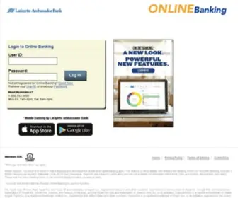 Lafambankonlinebnk.com(Lafayette Ambassador Bank Online Banking) Screenshot