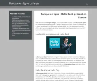 Lafarge-Couverture.fr(Avis Hello bank ! une présence européenne pour la banque en ligne) Screenshot