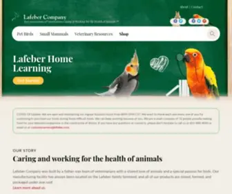 Lafeber.com(Two Generations of Veterinarians Caring & Working for the Health of Animals) Screenshot