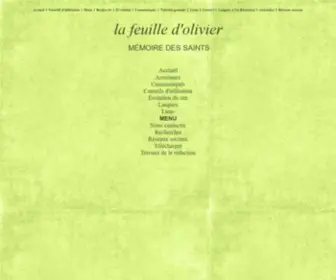 Lafeuilledolivier.com(MEMOIRE DES SAINTS) Screenshot