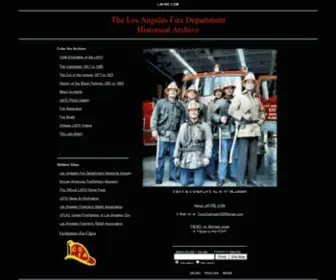 Lafire.com(Welcomes you to the Los Angeles Fire Department Historical Archive) Screenshot