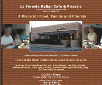 Laforesta.com(La Foresta Italian Cafe & Pizzeria) Screenshot