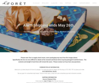 Laforetchocolate.com(La Forêt) Screenshot