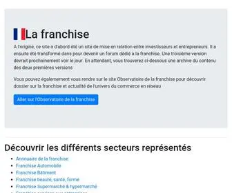 Lafranchise.com(Franchise : les meilleures franchises à ouvrir pour être rentable) Screenshot