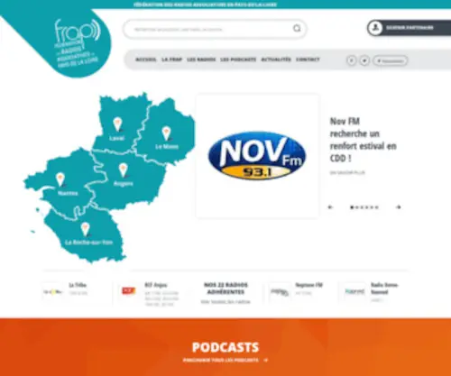 Lafrap.fr(23 radios associatives locales réunies pour mutualiser leurs moyens et leurs compétences) Screenshot