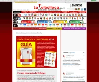 Lafutbolteca.com(La Futbolteca. Enciclopedia del Fútbol Español) Screenshot