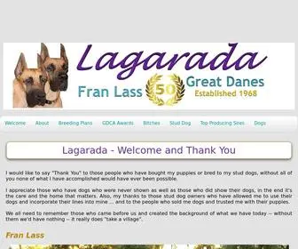 Lagarada.com(Lagarada Great Danes) Screenshot