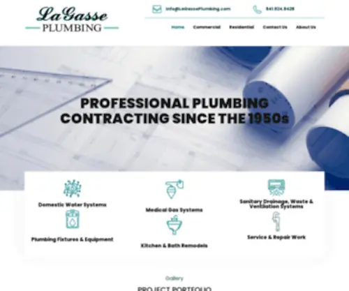 Lagasseplumbing.com(PROFESSIONAL PLUMBING CONTRACTING SINCE THE 1950S) Screenshot