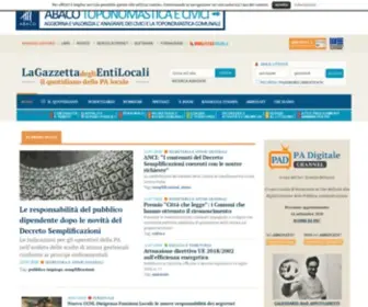 Lagazzettadeglientilocali.it(La Gazzetta degli Enti Locali è il sito dedicato alle riforme degli enti locali) Screenshot