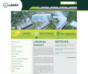 Lageo.com.sv(Energía Geotermica en El salvador) Screenshot