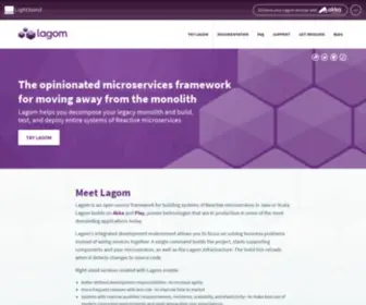 Lagomframework.com(Microservices Framework) Screenshot