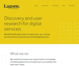 Lagomstrategy.net(Discovery and user research for digital services) Screenshot