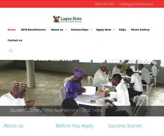 Lagosscholarship.org(Lagos State Scholarhip Board) Screenshot