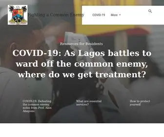 Lagoswillbeatcorona.com(Lagos WIll Beat Corona) Screenshot