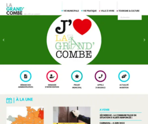 Lagrandcombe.fr(Mairie de la Grand Combe) Screenshot