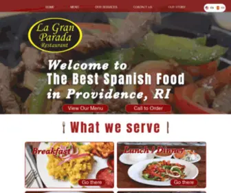 Lagranparada.com(Spanish restaurant) Screenshot