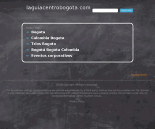 Laguiacentrobogota.com(La Guia Centro Bogotá) Screenshot