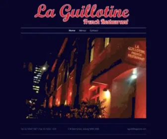 Laguillotine.com.au(La Guillotine French Restaurant/Bistro) Screenshot