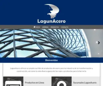 Lagunacero.com(Productos de acero para la industria) Screenshot