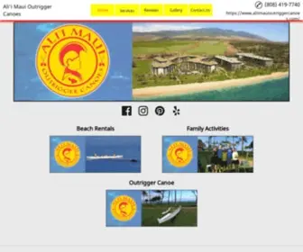 Lahainacanoerental.com(Ali'i Maui Outrigger Canoes Provides Outrigger Canoe Rentals in Lahaina) Screenshot