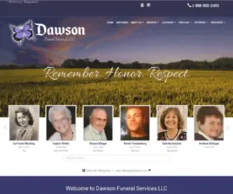 Laheys.com(Dawson Funeral Services LLC) Screenshot