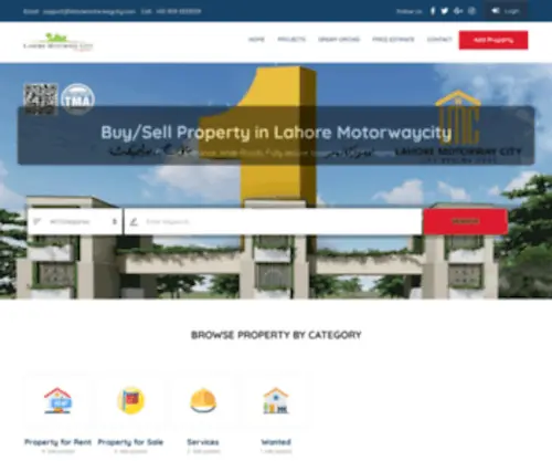 Lahoremotorwaycity.com(Buy) Screenshot
