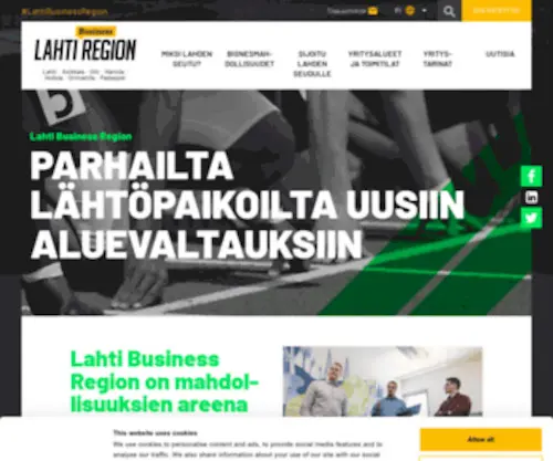 Lahtibusinessregion.fi(Lahti Business Region) Screenshot