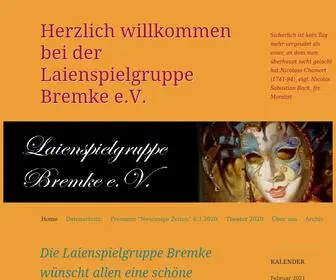 Laienspielgruppe-Bremke.de(Herzlich willkommen bei der Laienspielgruppe Bremke e.V) Screenshot