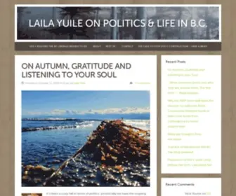 Lailayuile.com(Laila Yuile on politics & life in B.C) Screenshot