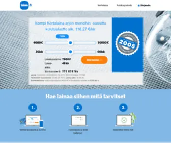 Laina.fi(Tarjoaa lainaa arkielämän rahoitukseen. Kertalainaa 4000) Screenshot