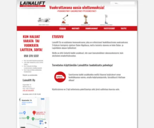 Lainalift.fi(Etusivu) Screenshot