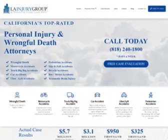 Lainjurygroup.com(Los Angeles Personal Injury Attorney) Screenshot