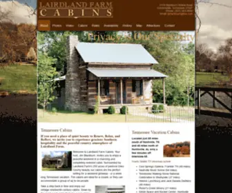 Lairdlandfarmcabins.com(Tennessee Cabins) Screenshot