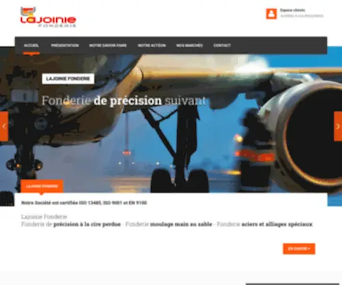Lajoinie-Fonderie.fr(Fonderie à la cire perdue et moulage main au sable) Screenshot