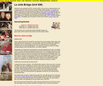 Lajollabridge.com(La Jolla Unit Bridge) Screenshot