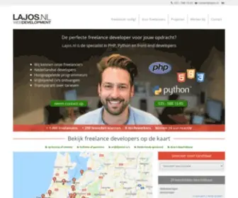 Lajos.nl(Bij kunt u een developer inhuren of uw klus uitbesteden. Wij zijn gespecialiseerd in) Screenshot