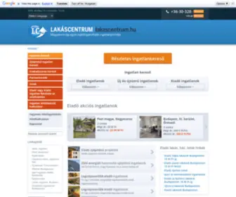 Lakascentrum.hu(Ingatlan Lakáscentrum) Screenshot