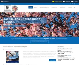 Lakebalboanc.org(Lake Balboa Neighborhood Council) Screenshot