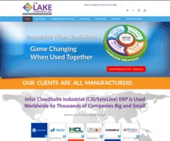 Lakeco.com(Infor CloudSuite Industrial/SyteLine ERP & Services) Screenshot