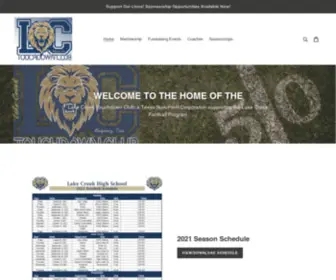 Lakecreektdclub.org(The LC Touchdown Club promotes the highest standards of excellence and sportsmanship. Our purpose) Screenshot