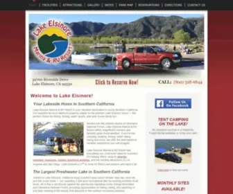 Lakeelsinoremarina.com(Lake Elsinore Marina & RV Resort) Screenshot