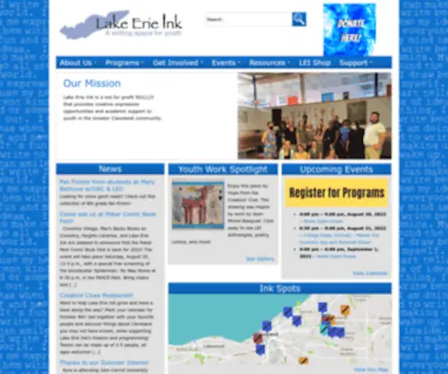 Lakeerieink.org(Lake Erie Ink) Screenshot